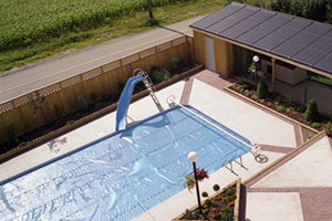 Solar Power is a great way to heat your pool at a fraction of the cost of conventional heating.